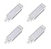 Lampadina LED G24 7W Lampada PLC G24 a 2 pin bianco puro 4000K Sostituisci lampada fluorescente compatta 18W 4 pin Lampada a risparmio energetico CFL Rimuovi/Baypass (4 Pezzi)