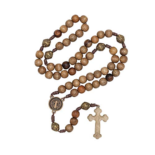 Intercession Our Father Sacred Handmade Solid Wood Rosary2