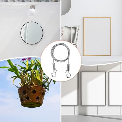 Image of M METERXITY 1-Pack Adjustable Picture Hanging Wire Kit, 1.5mx3mm Mirror Hanging Wire, Holds Up to 661lbs(300kg) 4.9FT Picture Frame Wire for Billboards /Basket /Flowerpot