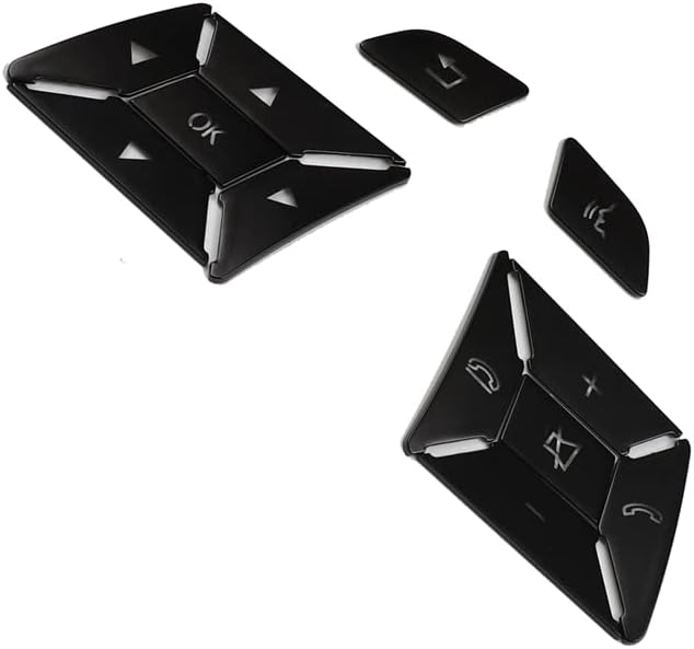 Miniatura 5 de CHEYINGCHIDIY Adhesivo de Cubierta de Interruptor de Botón de Volante de Coche Negro para Mercedes Benz A B C E Ml Gl Cla Gla Glk Sl SLK Class W176