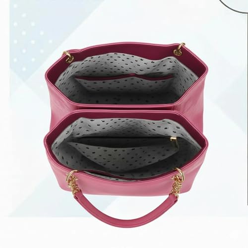 Image of Women's Structured Handbag | Premium Croc-Texture Tote Bag with Chain Handle | Stylish Office & Daily Use Ladies Shoulder Bag