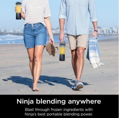 Miniatura 2 de Blast Batidora portátil de 16 onzas con tapa a prueba de fugas y boquilla fácil de beber, negro, BC100BK, base recargable, fácil de transportar