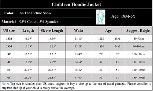 Little Girls French Terry Full-Zip Hoodie Sweatshirt Kids Casual Outfit Jacket (Orange,5Years) #TOP2