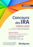  Concours des IRA thèmes 2018: sujets-types corrigés correspondant au programme des épreuves du 16/02/16