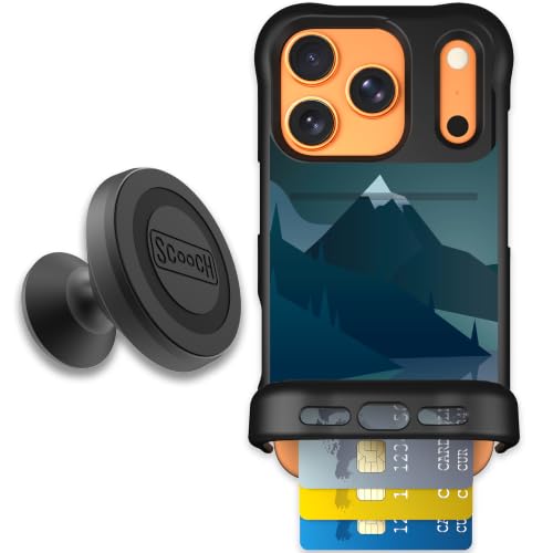 Scooch for iPhone 17 Pro Wallet Case Card Holder, Wingmate, Midnight Ridge
