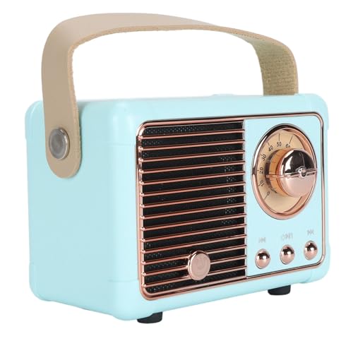 Piccolo Altoparlante Wireless Decorazioni Vintage Classiche Design retrò Long Praytime Mini Altoparlanti per Garage Escursioni - Componenti Elettronici Grigio BLUE