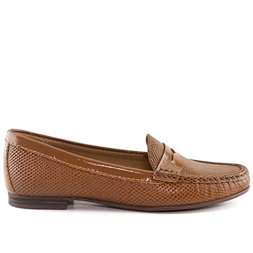 Image of Womens Casual Genuine Leather Comfortable Lightweight Driving Moaccasins Classic Fashion Penny Slip On Ladies Driving Loafer Flat Shoes