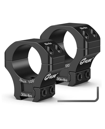 CVLIFE Precision 1 Inch Dovetail Scope Rings - Medium Profile Mounts with 1 Stop Pin - Rifle Scope Rings Fit 11mm and 3/8 inch Dovetail Rail - 2 Pieces