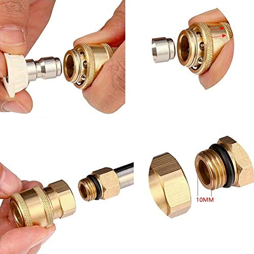 Varita de extensión de lavadora a presión Set 1/4 pulgadas Quick Connect 30 grados barra curvada