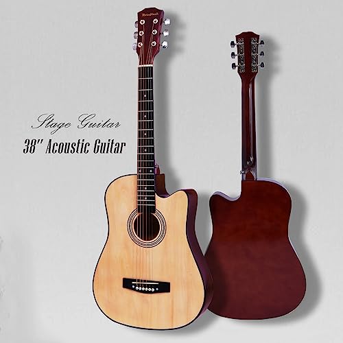 Rosefinch Guitare acoustique 3/4 Cordes en acier 96,5 cm Folk Cutaway Guitare en bois pour débutants adultes et enfants débutants Kit de guitare avec sac d’accordeur, capodastre, enrouleur de cordes - Les Beatles, Paul McCartney, John Lennon, RIngo Starr, George Harrison Rosefinch Guitare acoustique 3/4 Cordes en acier 96,5 cm Folk Cutaway Guitare en bois pour débutants adultes et enfants débutants Kit de guitare avec sac d'accordeur, capodastre, enrouleur de cordes – Image 3