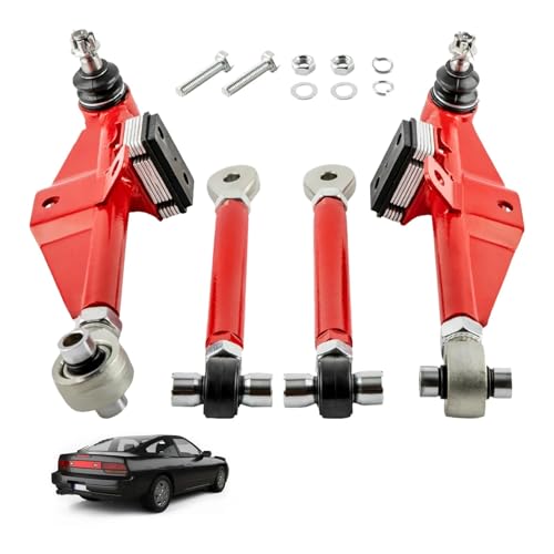 4x Front Lower Control Arm High Angle Tension Rods Compatible For Nissan 240SX S14 1989-94