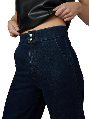 Joe's Jeans Women's High-Rise Wide-Leg Denim Trouser4