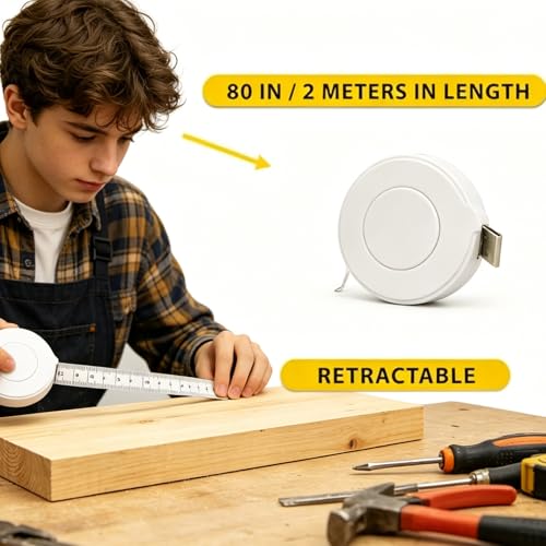 Cinta métrica retráctil de sastre 80" / 2 m miniatura 2