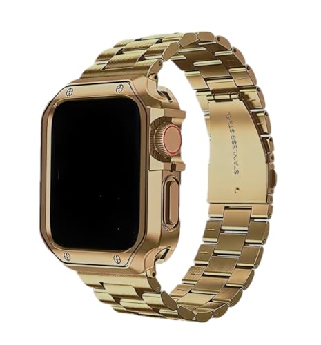 [Lian �H�[] Apple Watch �Ή� �o���h �P�[�X��̌^ �X�e�����X�x���g�y�H��t���E���������\�zTPU�ی�P�[�X�Z�b�g ���ϋv ���^���f�U�C�� 38mm 40mm 41mm 42mm 44mm 45mm Series10 42mm 46m