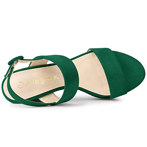 Image of Allegra K Women's Slingback Platform Heels Chunky High Heel Sandals