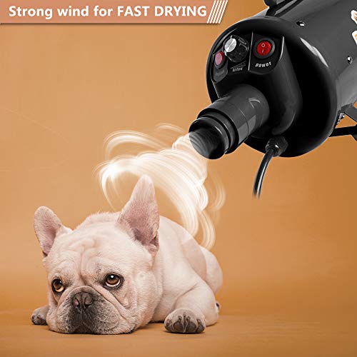 image for Bonnlo 2400W 3.2HP Stepless Adjustable Speed Pet Dryer Dog Hair Dryer 