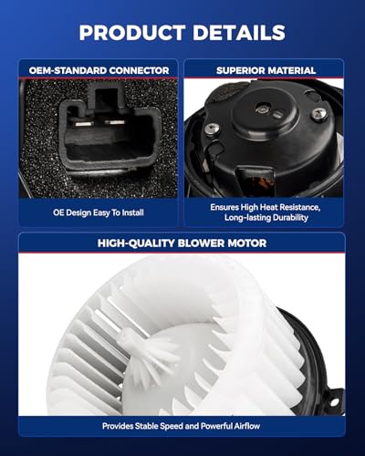 Image of KAX AC Blower Motor Compatible with Chevy Trax 2015-2022, Sonic 2012-2020, Buick Encore 2013-2022,HVAC Heater Blower Motor with Fan Cage - Replaces# 76932,700309