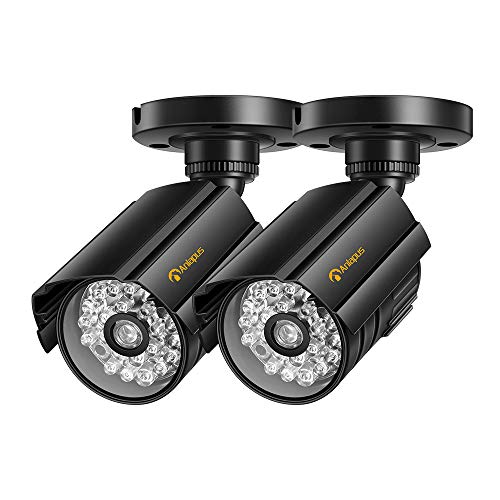 Anlapus Dummy Fake Security Camera, Simulated Surveillance Fake CCTV Cameras with One Red