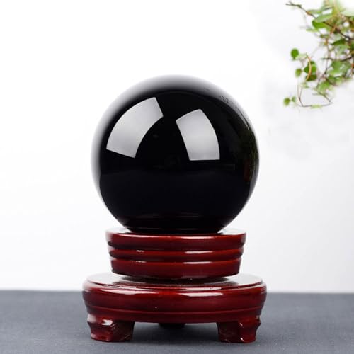 Obsidienne noire en boule décorative de 12cm pour maison - 3