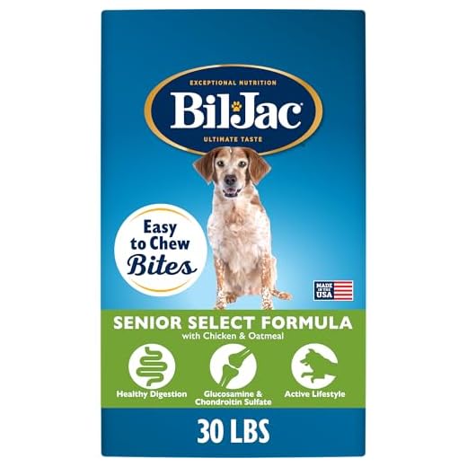 Bil-Jac Senior Select Dry Dog Food, Chicken & Oatmeal Recipe, 30 lb
