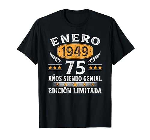 Enero 1949 75 Años Cumpleaños Hombre Regalos Hecho En 1949 Camiseta