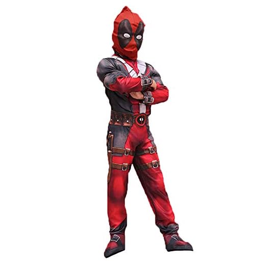 Hallowmax Deadpool Deluxe Child Boys Costume Cosplay Outfits