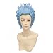 HH Building Cosplay Wig Men's Short Spiky Anime Show Party Costume Hair Wig (Sky Blue)