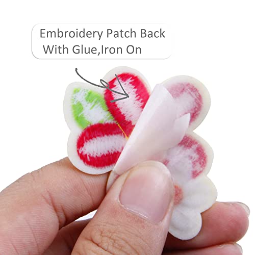 David Accessories 10 Pcs Flowers Bees Iron On Patches For Clothing Embroidered Patches, Applique For Clothes, Dress, Hat, Jeans, Diy Accessories (A) #TOP2