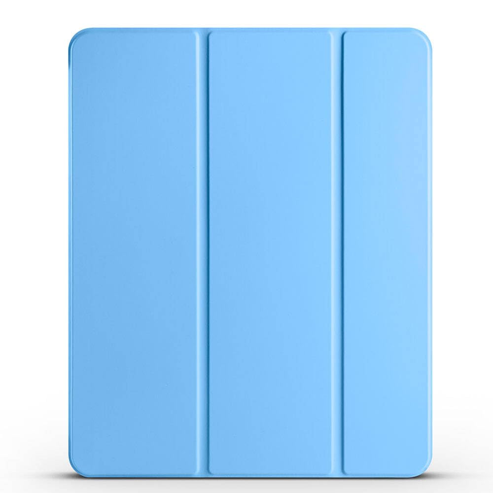Zore Apple ile uyumlu iPad Pro 13 2024 Zore Smart Cover Kalem Bölmeli Standlı 1-1 Kılıf Mavi