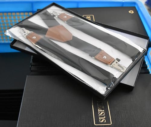 Image of Suspenders for Men Snap Hooks with 1.4 Inch Elastic Y-Back Adjustable