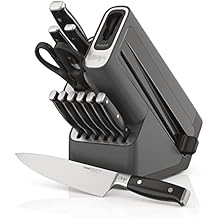Ninja K32012 Foodi NeverDull Premium Knife System, 12 Piece Knife Block Set with Built-in Sharpener, German Stainless Steel