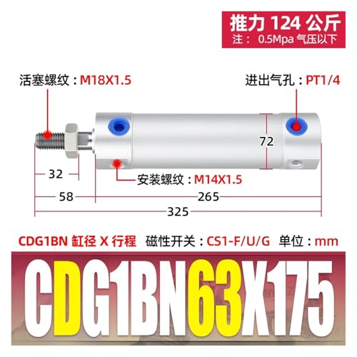 Mini-cylindre robotisé CDG1BN50 haute résistance pour guidage de précision - 2