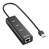 Unterstützt USB 3.0 SuperSpeed Übertragungsraten von bis zu max. 5 Gbit/s und Gigabit-Ethernet mit 10/100/1000 Mbit/s