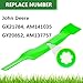 JYLEYJ GY20852 GX21784 Fit for John Dee re 48 inch Mower Blades D140 D150 E140 E150 X140 X165 Z255 Z355e Replace AM137757 AM141035 Mulching Blades (3 Pack) ﻿