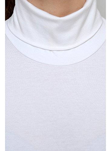 Image of LE BOURGEOIS Women Slim Fit Casual Full Sleeve Highneck /Turtle-Neck Cotton Top