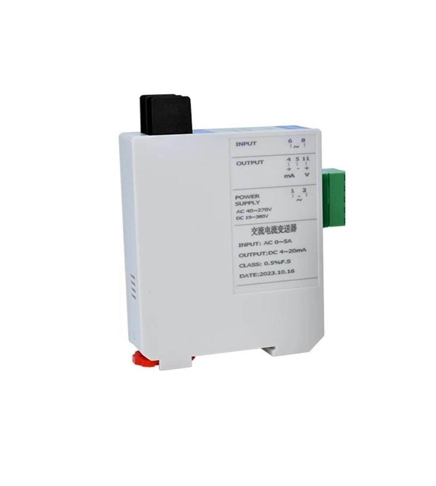 Sensor de corriente CA CC 0-5A Entrada 4-20mA 0-10V Salida 24V CC 220V Fuente de alimentación Transductor de voltaje(Input AC0-4A,DC0-10V,AC 40-270V)