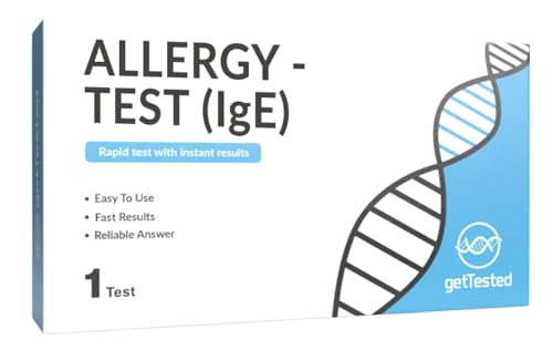 GetTested Allergy Test (IgE) Gentle At-Home Allergy Check Finger Prick Test Clear Results in 5 Minutes