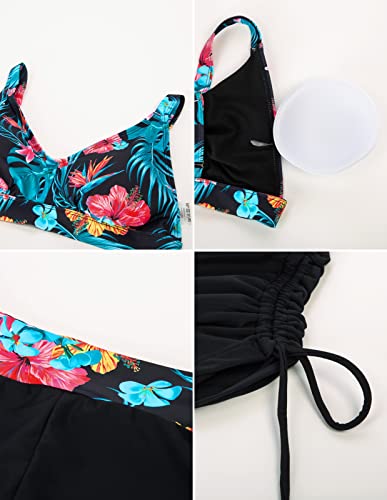 Womens Long Sleeve Bathing Suit In Bra Rash Guard Sun Protection Printed Surfing Swimsuit Spf Shirts Tops Black Xl #TOP4