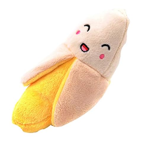 CrownOfRibbons Dog Toy, Squeaky Plush Banana, stocking filler for pets, gift for furry friend Cover