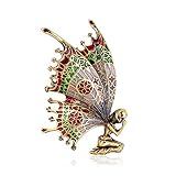 HETICA Butterfly Angels Pins Women Animal Pin Safety Brooch Butterfly Pins, Enamel Pins for Clothing
