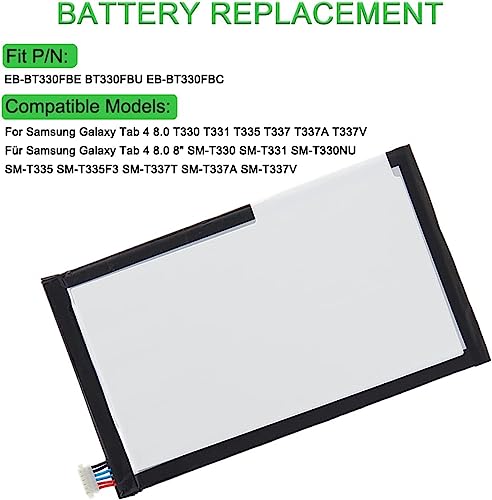 Batería EB-BT330FBE para Samsung Galaxy Tab 4 8.0 con kit de herramientas de montaje 3