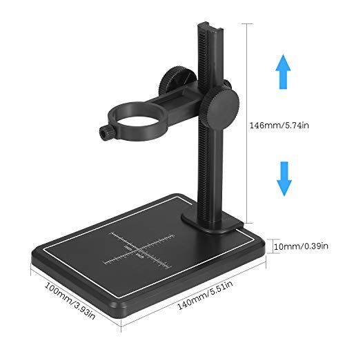 Tomshin Mini lente de aumento de suporte para microscópio digital Câmera para cima e para baixo Supo