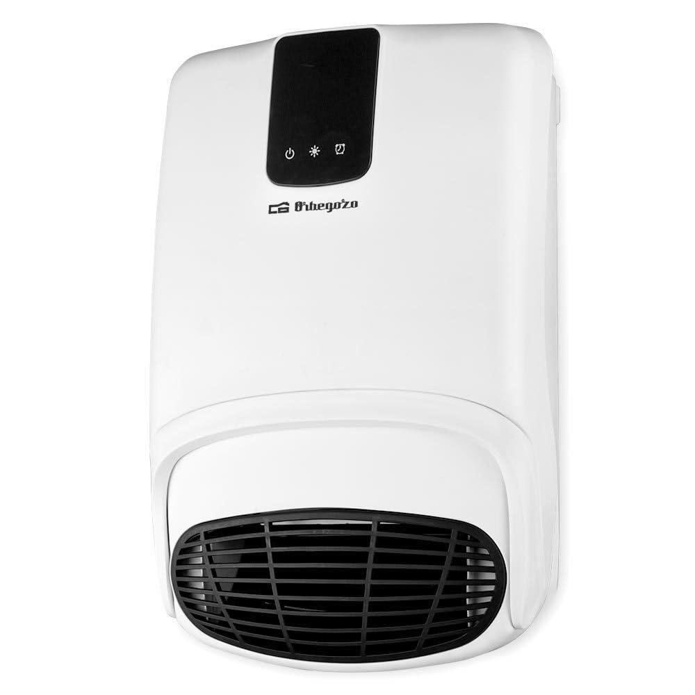 Orbegozo FB 2200 - Calefactor para baño, Accesorio Toalla, Programable, Termostato digital, 2 niveles de potencia, IP-23, Protección Sobrecalentamiento, 2000 W