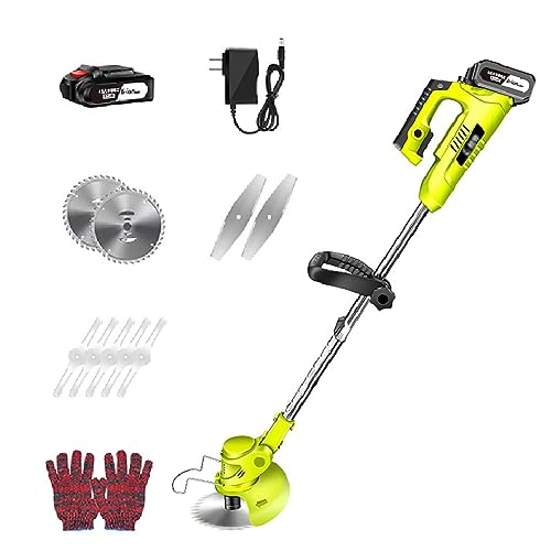 cortacésped Gasolina cortabordes Cortacésped eléctrico, cortacésped de Operador a pie inalámbrico de 36 V Longitud retráctil con desbrozadora de Cabeza giratoria