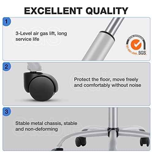 Mesh Modern Office Desk Chair, Mid Back Lumbar Support Padded Seat And Armrest Computer Chair, Adjustable Height Ergonomic Home 360 Degree Swivel Rolling Rocking Mode Breathable Executive Chair, Pink #TOP4