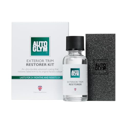 Autoglym Exterior Trim Restorer Kit Revitalises Tired Faded & Discoloured Car Trim Bumpers & External Plastic EasyApply Restorer Kit with Applicator 30ml