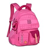 Mochila de Costas Rebecca Bonbon Plush Dreams RB26239 Grande Juvenil Bolso Antifurto Notebook (Rosa)