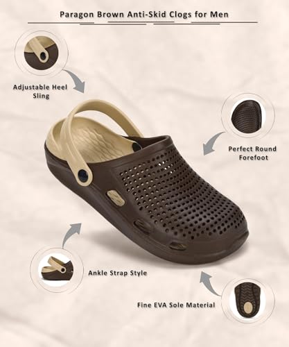 Image of PARAGON Eeken EVK10916G Men's Clogs| Durable, Lightweight and Comfortable | Easy Wear Slip On with Rubberised Sole for Better Grip | Easy Washable