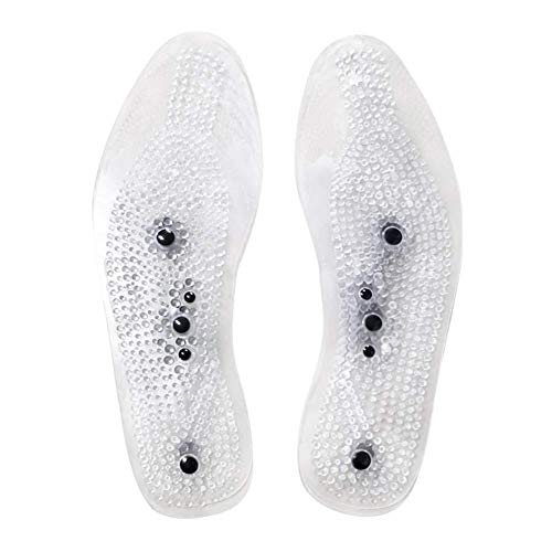 Massaging Insoles, 1 Pair Acupressure Magnetic Massage Foot Therapy Reflexology Pain Relief Shoe Insoles Helps Burn Fat, Washable and Cuttable for Men and Women