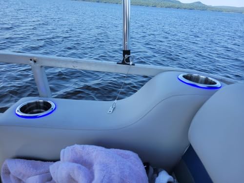 Young Marine Stainless Steel Cup Holder with Light and Drain for Boat, RV, Camper (Stainless Steel) - image 6